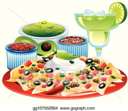 Vector Art - Mexican nacho meal. Clipart Drawing gg107552664 ...