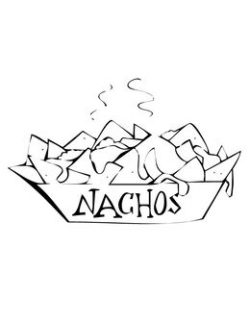 Download nachos coloring page clipart Nachos Coloring book ...