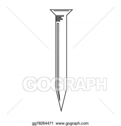 Vector Art - Metal nail icon. Clipart Drawing gg78264471 ...