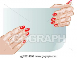 Vector Art - Female hands and nails. Clipart Drawing ...