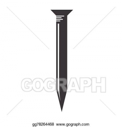 Vector Art - Metal nail icon. Clipart Drawing gg78264468 ...