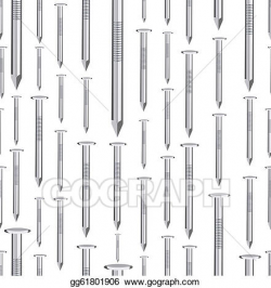 EPS Vector - Metal nail pattern on white background. Stock ...