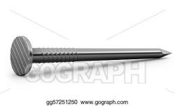 Stock Illustration - Steel shiny nail in perspective ...