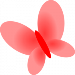 Red Pink Butterfly Md | Free Images at Clker.com - vector clip art ...