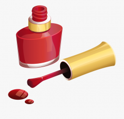 Lipstick Clipart Lipstick Nail Polish - Red Nail Polish Png ...