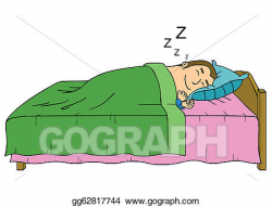 Clip Art Vector - Sleeping man. Stock EPS gg62817744 - GoGraph