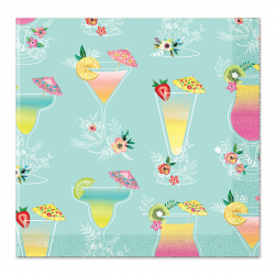 tropical drink pattern beverage napkins | Lady Jayne