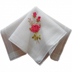 Vintage Hankie Pink Roses Embroidery | Rose embroidery, Pink roses ...