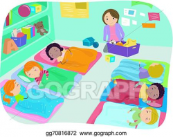 Vector Clipart - Nap time preschool. Vector Illustration gg70816872 ...