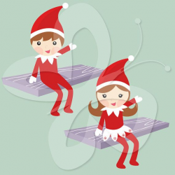 The Elf on the Shelf Clip Art Clipart by CollectiveCreation ...