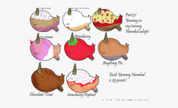 Narwhal Clipart Chocolate - Chibi Narwhals #917495 - Free ...