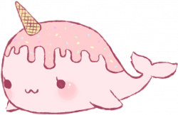 narwhal icecream pink cute animal ftestickers...