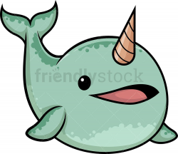 Happy Narwhal | Clipart Of Animals | Clip art, Cute narwhal ...