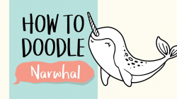 How to Draw a Cute Narwhal (Easy Step by Step Drawing and Coloring Tutorial  For Kids)
