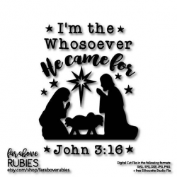Christmas Nativity John 3:16 Bible Verse Baby Jesus I'm ...