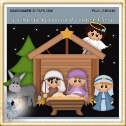 Christmas Clipart, Nativity, Jesus is the Reason for the ...