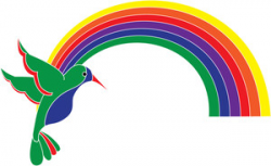 Nature Clipart Image - clip art image of a rainbow with a ...