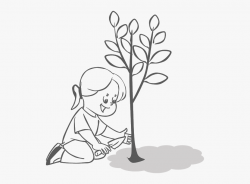 Planting Trees Clipart - Nature Clip Art Black And White ...