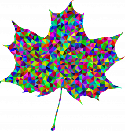 Clipart - Prismatic Low Poly Maple Leaf