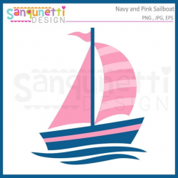 Sailboat clipart, sailing clipart, sailboat, boat clipart, nautical  clipart, Summer clipart, PNG, JPG, EPS