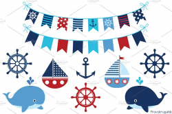 Boy nautical clipart set ~ Illustrations ~ Creative Market