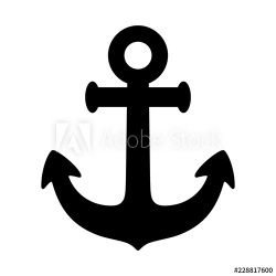 Anchor vector icon logo pirate boat Nautical maritime helm ...