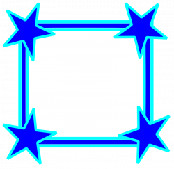 Blue star clipart border