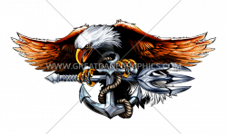 Navy Eagle | Production Ready Artwork for T-Shirt Printing
