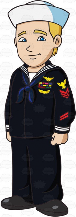 A Junior Enlisted Sailor In Uniform #cartoon #clipart ...