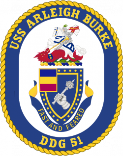 USS Arleigh Burke DDG-51 Crest | USS Coat of Arms | Pinterest