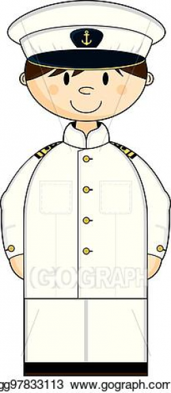 EPS Vector - Navy officer in whites. Stock Clipart ...