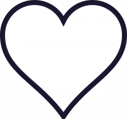 Navy Outline Heart Clip Art at Clker.com - vector clip art online ...