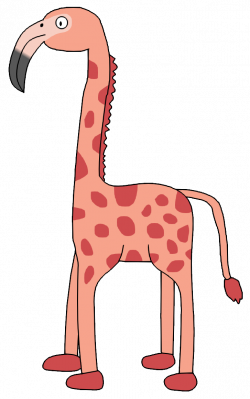 Giraffe Neck Terrestrial animal Pink M Clip art - giraffe 727*1161 ...