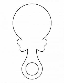 Rattle pattern. Use the printable outline for crafts, creating ...