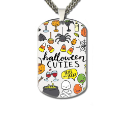 Linhong Personalized Cute Halloween Clipart Dogtags Necklace ...