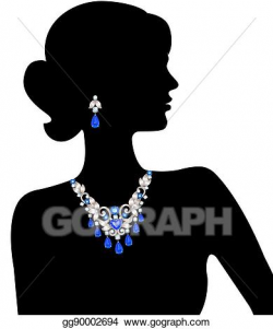 Vector Illustration - Woman with jewelry. EPS Clipart ...