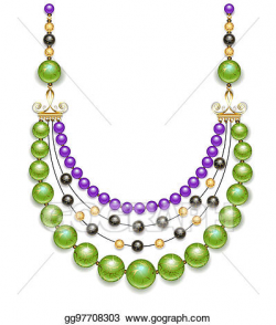 Clipart - Green beads. Stock Illustration gg97708303 - GoGraph