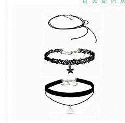 Amazon.com: Value Necklace Pendant Sets Velvet Neck Ring ...
