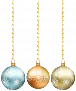 Hanging Christmas Balls PNG Clip Art Image | Gallery Yopriceville ...