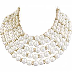 Faux Pearl Necklace - clipart