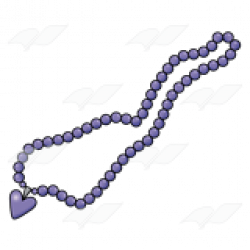 Bead Necklace, purple