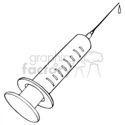 Hypodermic needle dripping clipart. Royalty-free clipart # 149546