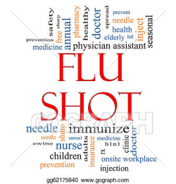 Clipart - Flu shot word cloud concept. Stock Illustration ...