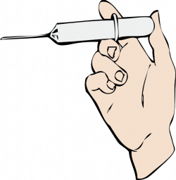 Hand Holding Syringe Clip Art at Clker.com - vector clip art online ...