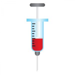 Syringe (Needle) Injection — Vector illustration of a ...