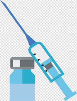 Green syringe and bottle illustration, Syringe Injection ...