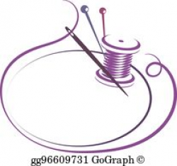 Needle And Thread Clip Art - Royalty Free - GoGraph