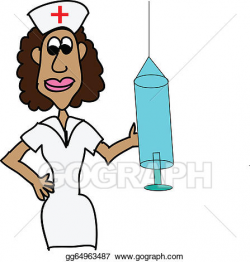 Vector Clipart - Nurse with needle. Vector Illustration ...