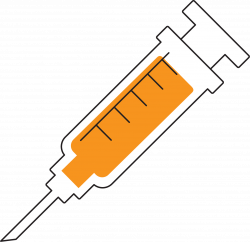 Syringe Injection Hypodermic needle Clip art - Orange ...