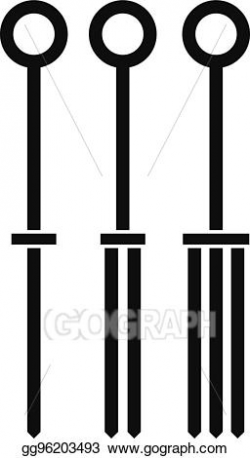 Vector Clipart - Tattoo needles icon simple. Vector ...